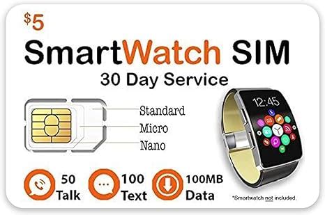 nano sim card prepaid smart watch no monthly fee|sim card supported smart watch.